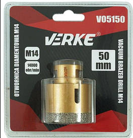 VERKE Алмазні коронки M14 50MM V05150