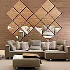 1шт Дзеркальні наклейки на стіну 15x15 см, Квадрат / Дзеркальний декор / Акрилове дзеркало / Дзеркальна мозайка, фото 7