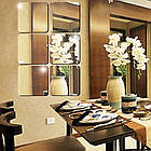 1шт Дзеркальні наклейки на стіну 15x15 см, Квадрат / Дзеркальний декор / Акрилове дзеркало / Дзеркальна мозайка, фото 9