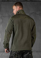 Толстовка флісова Polartec олива з плащівкою, фото 3