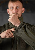 Толстовка флісова Polartec олива з плащівкою, фото 4