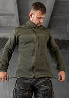 Толстовка флісова Polartec олива з плащівкою, фото 7