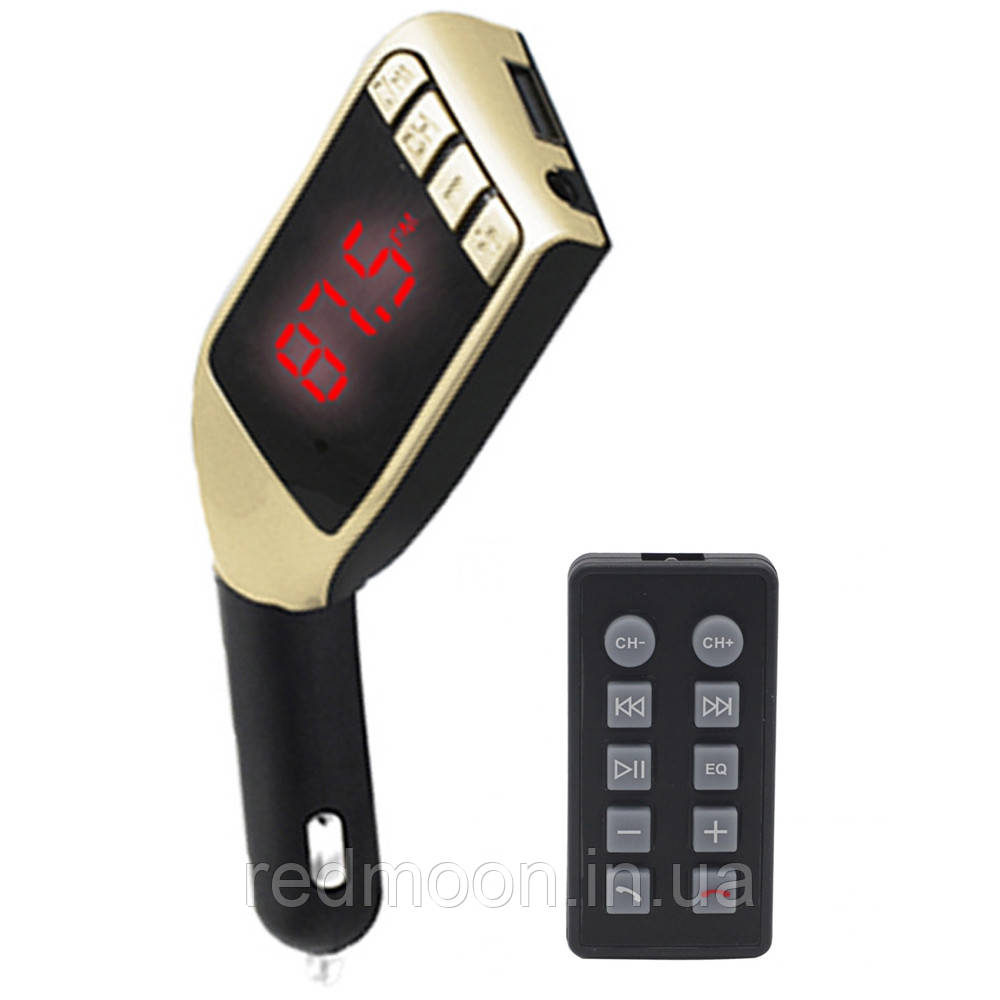 Автомобільний трансмітер FM, H15BT / Автомобільний ФМ-модулятор з пультом / FM модулятор, фото 1