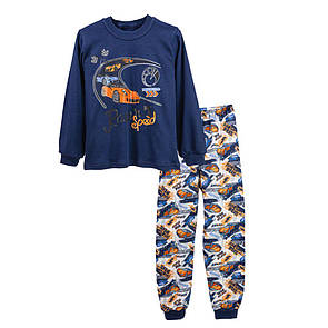 Підліткова піжама для дівчинки з малюнком Гонки інтерлок