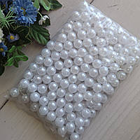 Перли Білий штучний. 10 мм. Вага 100 грамів — 200 шт.