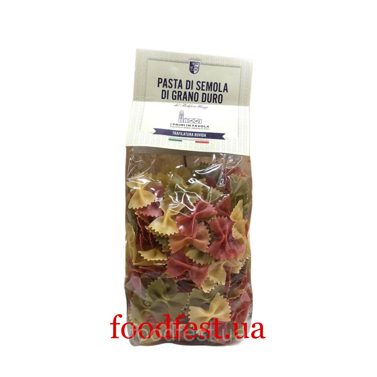 Макаронні вироби Farfalloni Tricolore із твердих сортів пшениці 500 грам, фото 1