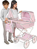 Коляска для ляльок DeCuevas Sophie з сумочкою та парасолькою (розмір ш40-д90-в105см) 82075 Рожева, фото 2