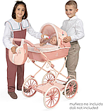 Коляска для ляльок DeCuevas Tulipe з сумочкою та парасолькою (розмір ш42-д80-в93см) 81074 Рожева, фото 2