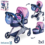 Коляска-трансформер для ляльок 3в1 DeCuevas Magic Bubble з сумочкою (розмір ш38-д65-в73см) 81776 Синя, фото 10