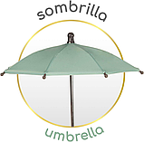 Коляска для ляльок DeCuevas Capriccio з сумочкою та парасолькою (розмір ш38-д65-в64см) 85073 Зелена, фото 5