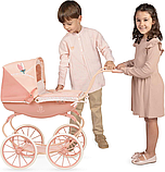 Коляска для ляльок DeCuevas Tulipe Vintage з сумочкою (розмір ш28-д80-в70см) 87074 Рожева, фото 3