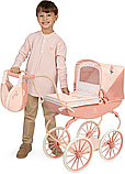 Коляска для ляльок DeCuevas Tulipe Vintage з сумочкою (розмір ш28-д80-в70см) 87074 Рожева, фото 4