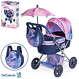 Коляска для ляльок DeCuevas Magic Bubble з сумочкою та парасолькою (розмір ш38-д65-в60см) 85076 Синя, фото 8