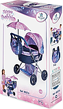 Коляска для ляльок DeCuevas Magic Bubble з сумочкою та парасолькою (розмір ш38-д65-в60см) 85076 Синя, фото 9