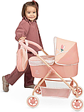 Коляска для ляльок DeCuevas Tulipe з сумочкою (розмір ш35-д50-60см) 86074 Рожева, фото 2