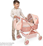 Коляска для ляльок DeCuevas Tulipe з сумочкою (розмір ш35-д50-60см) 86074 Рожева, фото 4