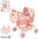 Коляска для ляльок DeCuevas Tulipe з сумочкою (розмір ш35-д50-60см) 86074 Рожева, фото 10