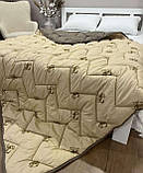 Тепла двустороння зимова ковдра на овчині "Purewool" розмір 175*210см., вовняна ковдра., фото 3