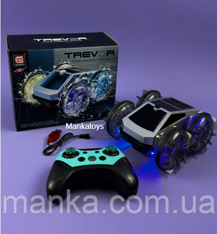 Машина на пульту амфібія всюдихід Атлас CV-B904 їздить по воді, світящ.колеса, у короб.19, 9*16, 2*9, 7см, фото 1