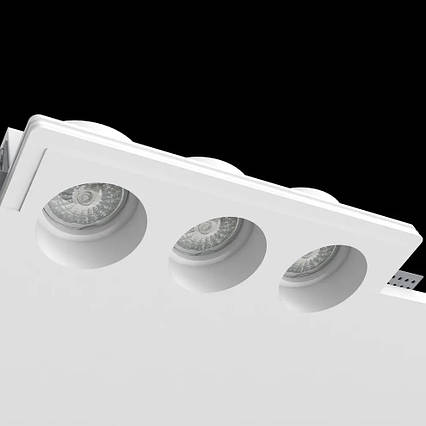 Гіпсовий світильник  Promin Trio M 260x100mm МГВ-95mm  білий Trio M, фото 1