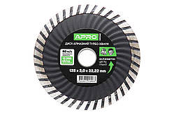 Диск алмазний Apro 125 мм турбо-хвиля (830042)