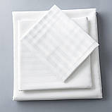 Наволочка 50х70 см на подушку IDEIA натруальна бававна сатин біла у смужку для готелів та дому, фото 7