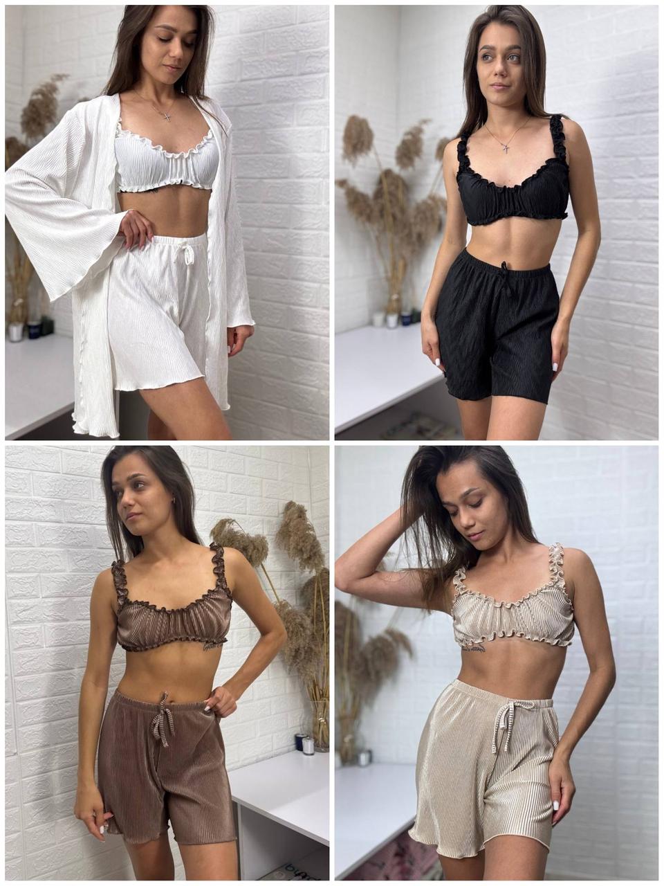 Топ шорти шовк плісе, фото 1