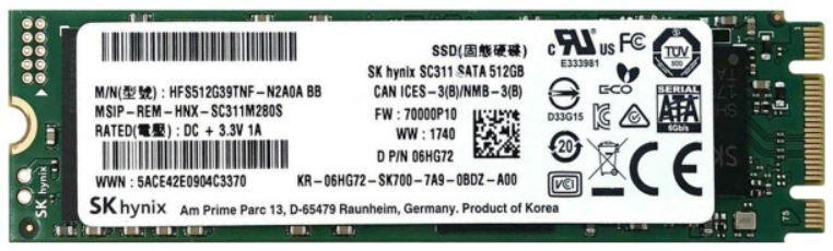 SSD диск SK hynix SC311 512Gb 6G SATA M.2 2280 (HFS512G39TNF-N2A0A) ССД накопичувач, фото 1