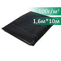 Агротканина 100г/кв.м 1,6м х 10м чорна мульчуюча Agreen CN