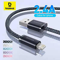 Кабель 1м Baseus Fast Charging USB-A - Lightning 2.4A швидка зарядка смартфонів планшетів Apple iPhone