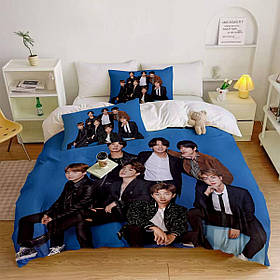 Постільна білизна 3D полуторна з мікросатину BTS 31469 150х215 см 50х70 см yL.