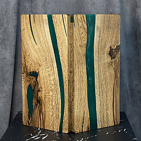 Нарди ручної роботи з натурального дерева та епоксидної смоли 50*50 см