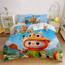 Постільна білизна з плюш-велюру Лабубу №2 31312 215х150 см yL.