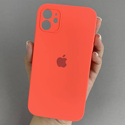 Чохол для iPhone 11 матовий з мікрофіброю закритою камерою чохол на телефон айфон 11 персиковий n8u, фото 1