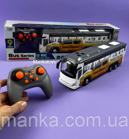 Автобус на радіокеруванні на пульту 295-3 акумулятор 3.7 V, пульт керування 2.4 GHz, масштаб 1:24, фото 1