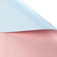 Плівка (калька) в листах "Двостороння: пудрово-блакитна", (58 см х 58 см) 5 листів