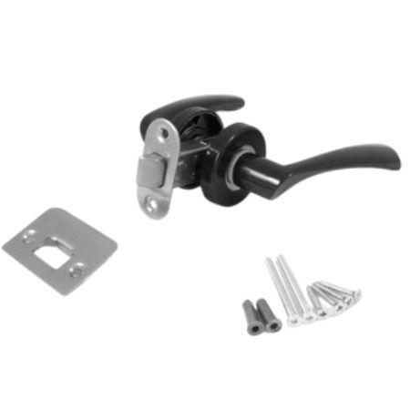 Защелка-ручка Аріко ЗЩ 114-5 ручка Браво (чорна), фото 1