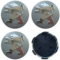 Ковпачки (заглушки) на диски Peugeot 60/55мм сірий 4шт