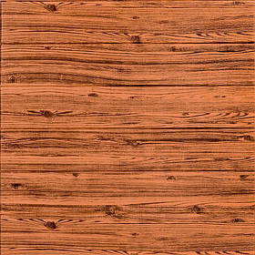 Самоклеючі 3д панелі під дерево, м'які 3D панелі самоклейка для стін 700x700x6 мм, кольору Золото (082)