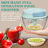 Ручний подрібнювач Pull Chop 500 мл - компактний кухонний комбайн-блендер з мотузковим приводом, фото 7
