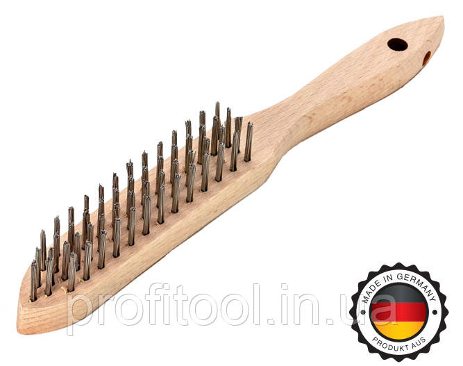 Щітка ручна PROFITOOL 290х140 мм, сталевий дріт 0,35 мм, 4-рядна (30005), фото 1