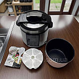 Настільна мультиварка 3в1 Zepline 3000 Вт скороварка-йогуртниця на 7л з нержавіючої сталі з LED-дисплеєм, фото 6