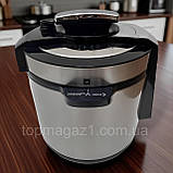 Настільна мультиварка 3в1 Zepline 3000 Вт скороварка-йогуртниця на 7л з нержавіючої сталі з LED-дисплеєм, фото 5