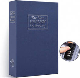 Книга сейф словник із кодовим замком синя 24 см - оригінал