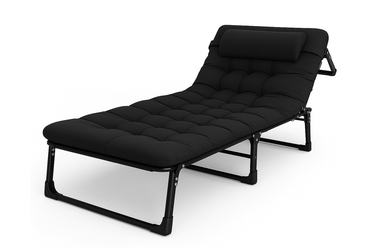 Розкладне спальне місце LEOBRO Black з матрацом і подушкою (LB-FB-A1-BLK)