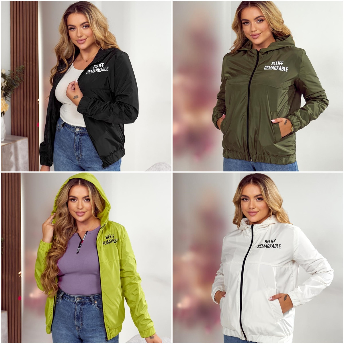 Жіноча тонка куртка бомбер на підкладі з капюшоном, фото 1