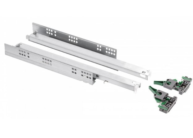 Направляюча MODERN SLIDE PRO прихованого монтажу повного висуву L-550 (16-18 мм) 3D, фото 1