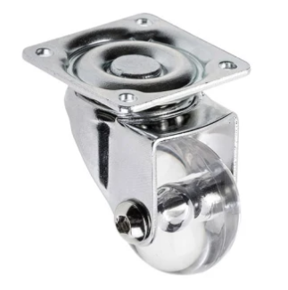 Меблевий ролик BRAZYLIA прозорий 35 мм (без гальму), фото 1