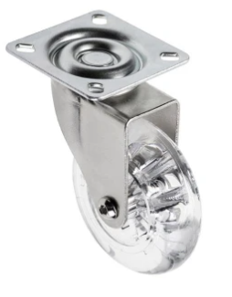 Меблевий ролик BRAZYLIA прозорий 75 мм (без гальму), фото 1