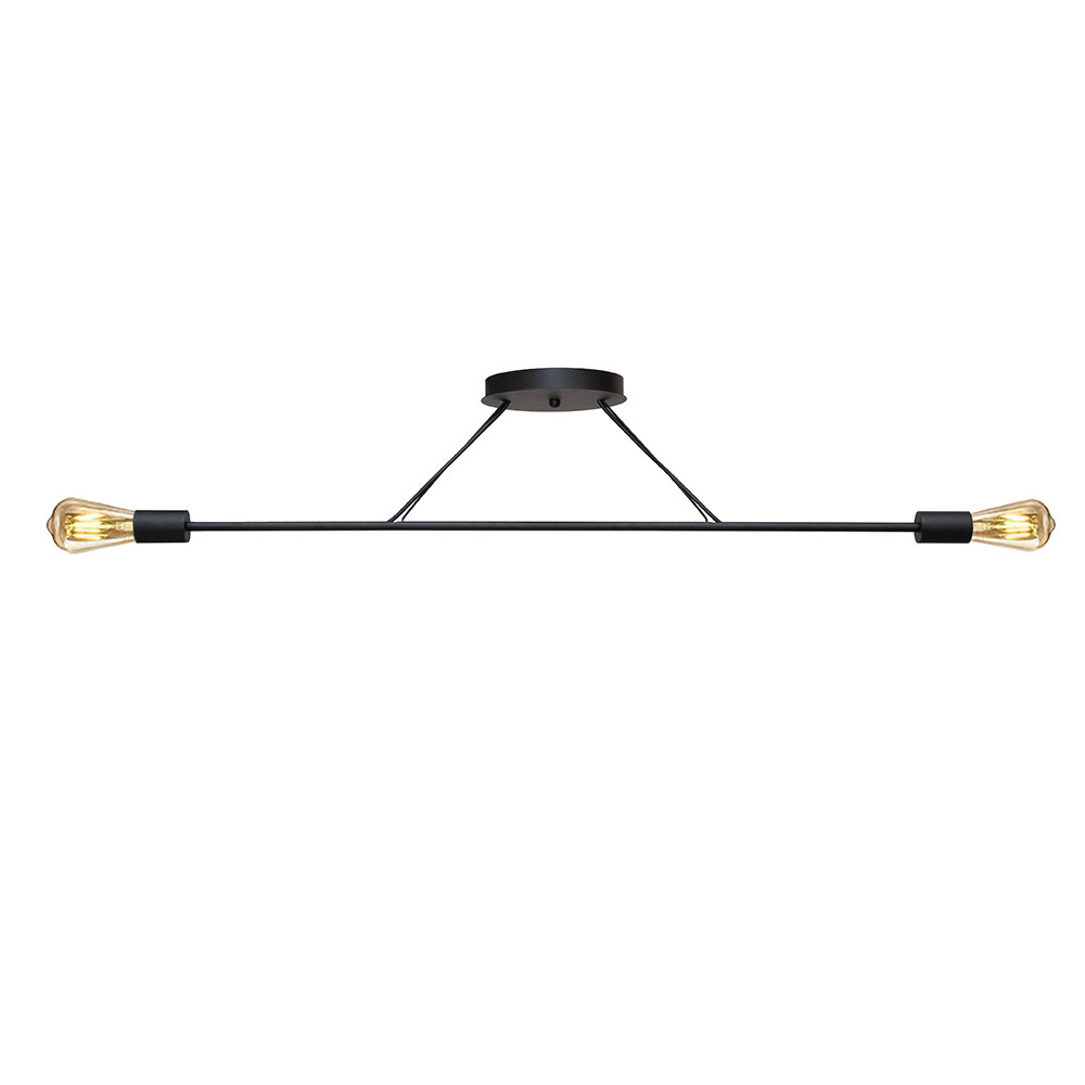 Люстра підвісна MSK Electric Asket на дві лампи Е27 NL 10320-2 BK чорна, фото 1